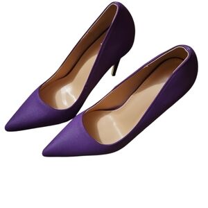 SHEIN Purple Pointed-Toe Heels Elegant Pumps